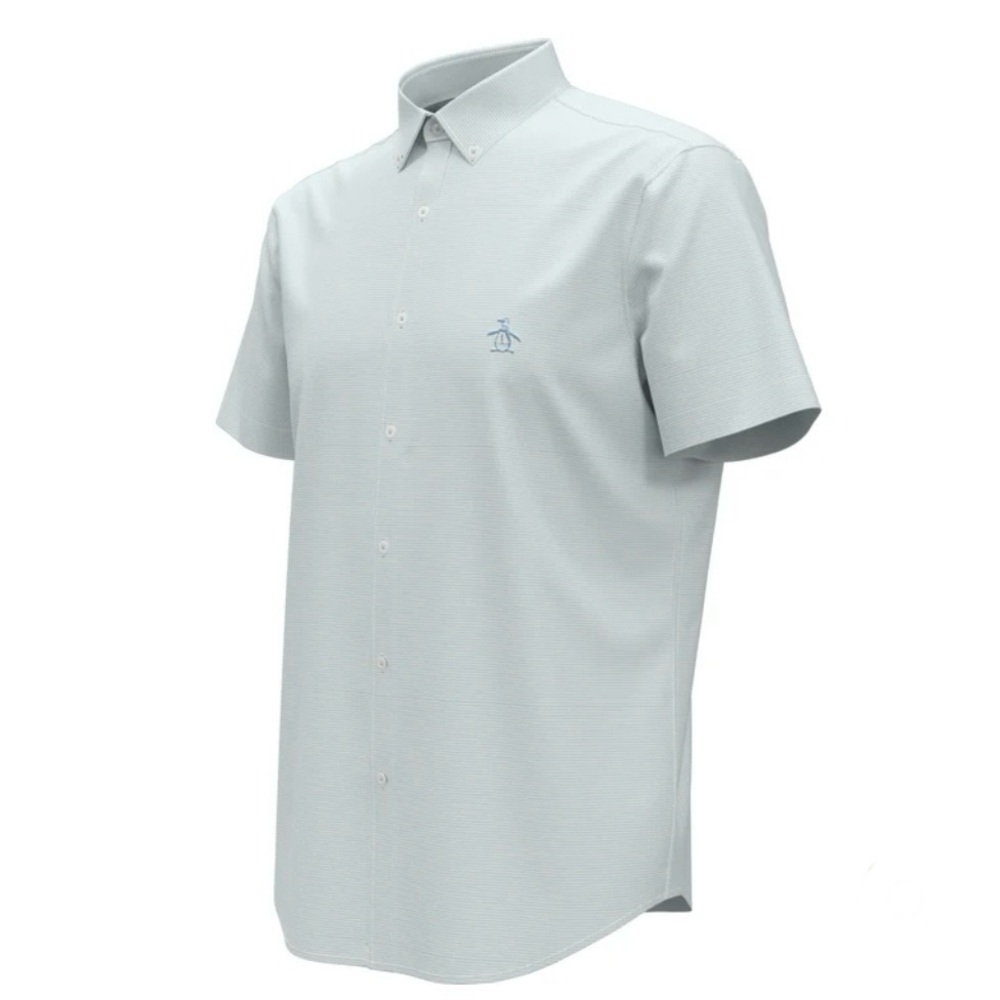 Original Penguin short sleeve button shirt, green